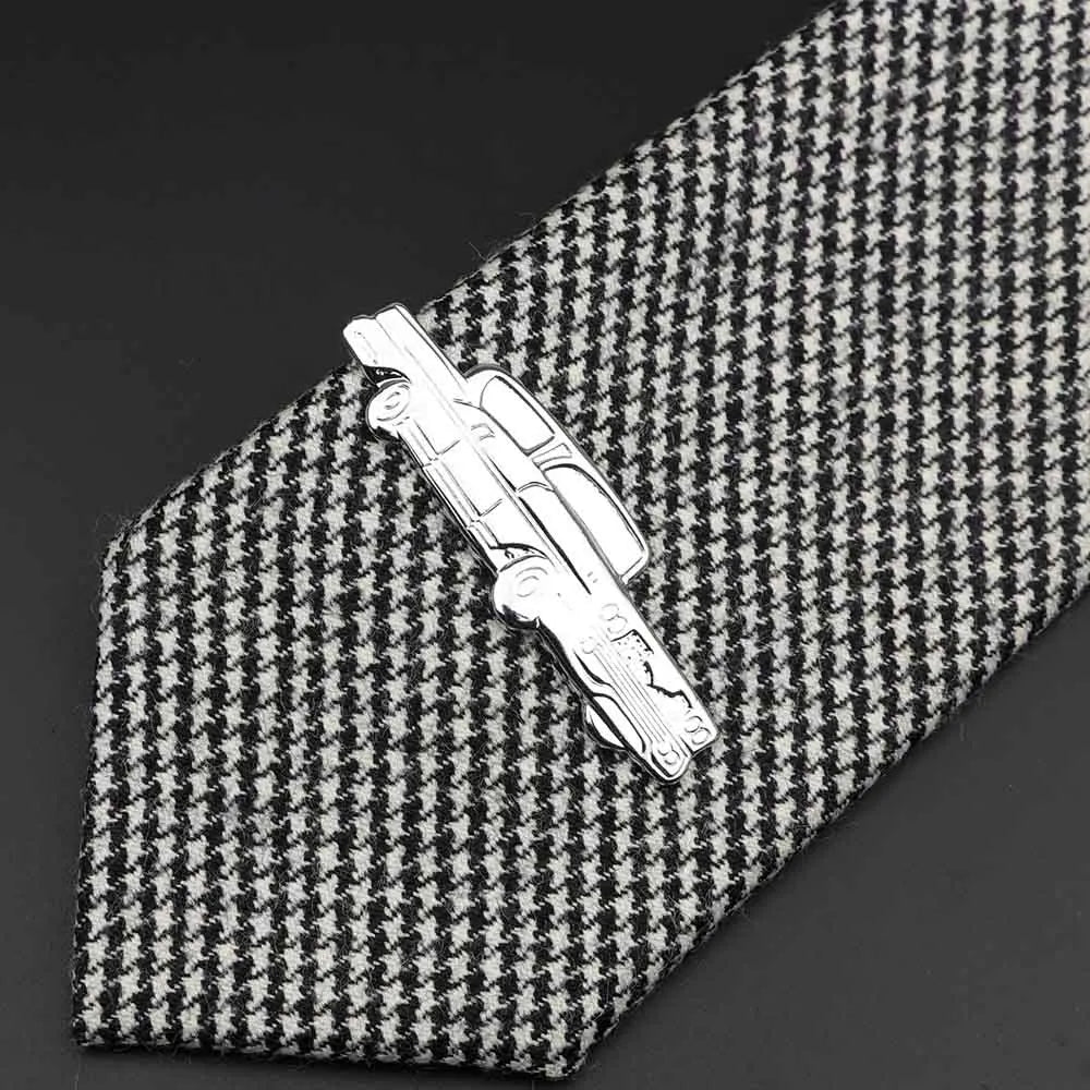 1 Piece Chrome Stainless Glasses Car Airplane Fork Spoon Shape Metal Tie Clip for Men Necktie Clips Pin For Mens Gift