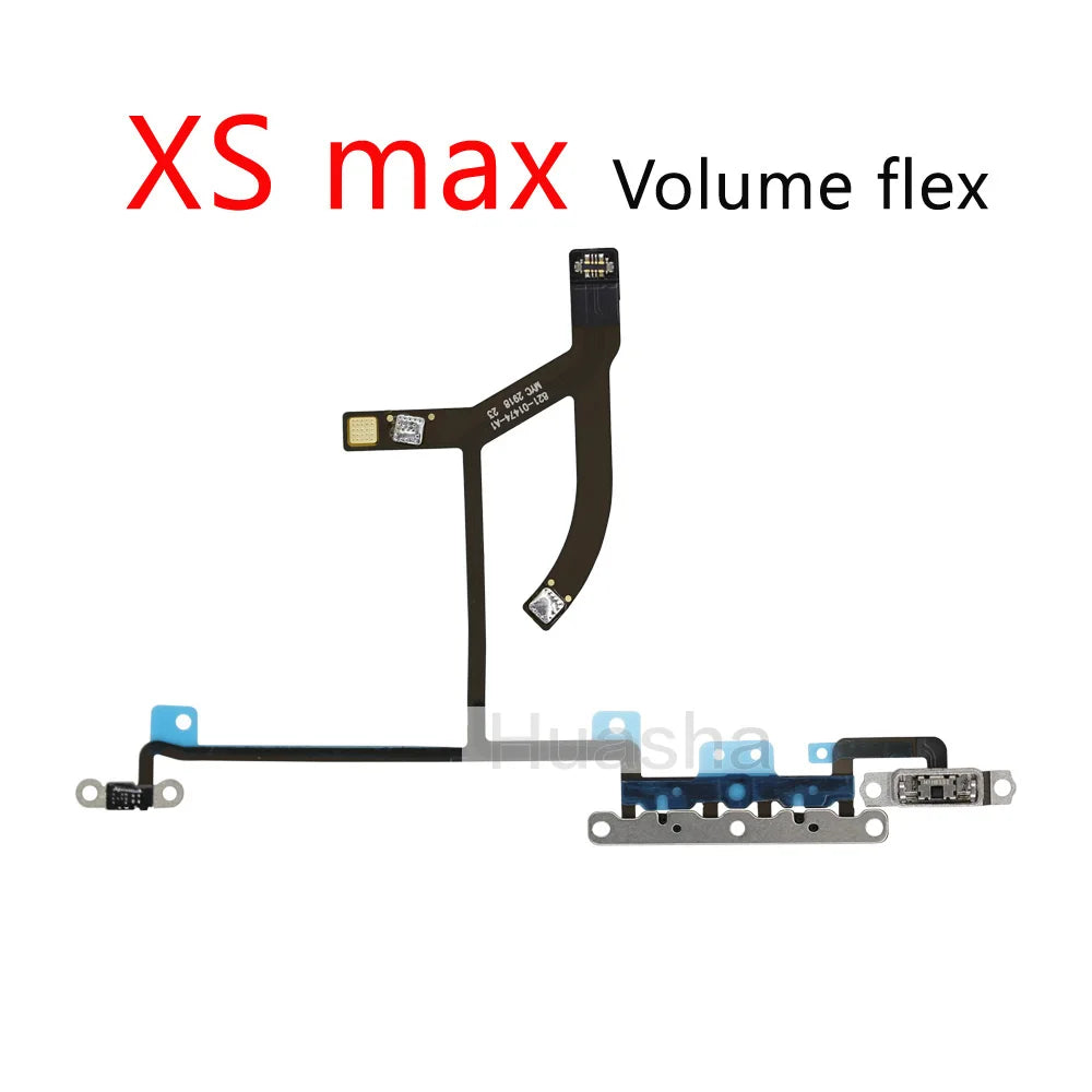1pcs For iPhone X Xs Max XR  Mute & Volume Power Buttons key Switch Flex Cable Mobille Phone Repair Parts