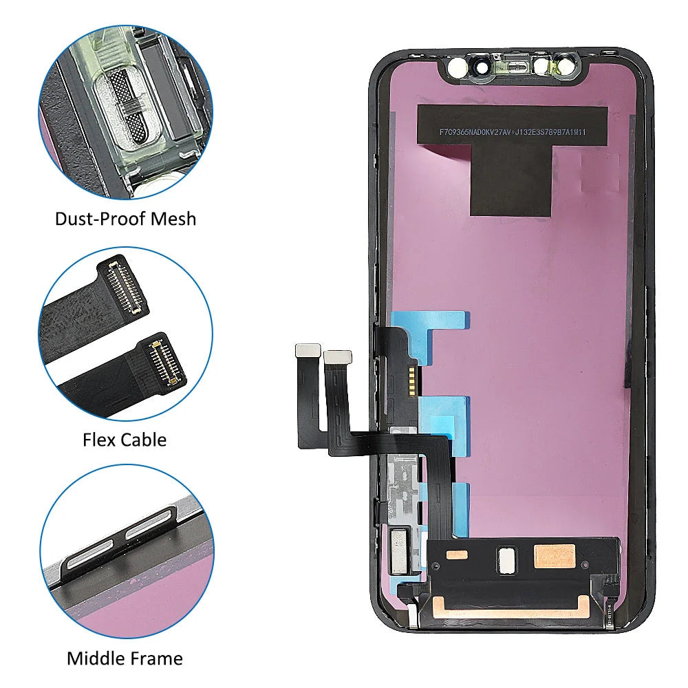 100% Excellent OLED Pantalla for iphone XR LCD Display Touch Screen Digitizer Assembly for iPhone XR LCD Replacement