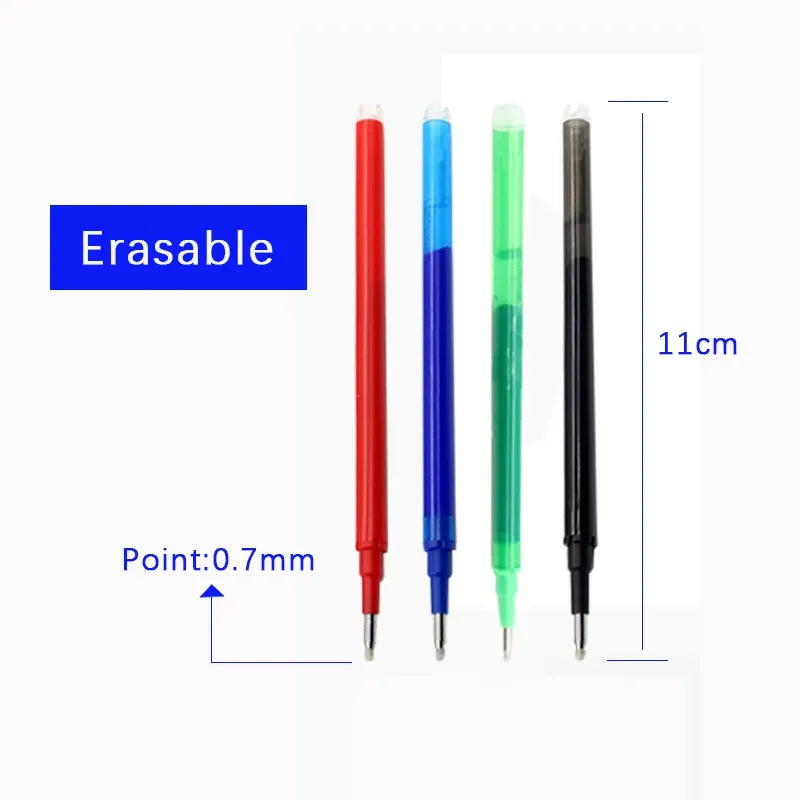 100 Pcs/Set 0.7mm Erasable Pen Refill Rod Magic Erasable Gel Pen for Pilot Frixion 8 Colors Ink Office Stationery Writing