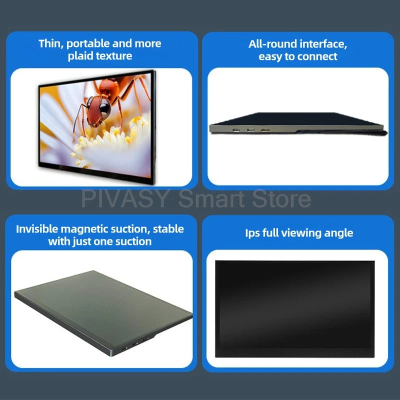 10.5 Inch Touch Screen TV Monitor Mobile for Movie Home Party Office Business Lightweight Portable High - definition Saturation