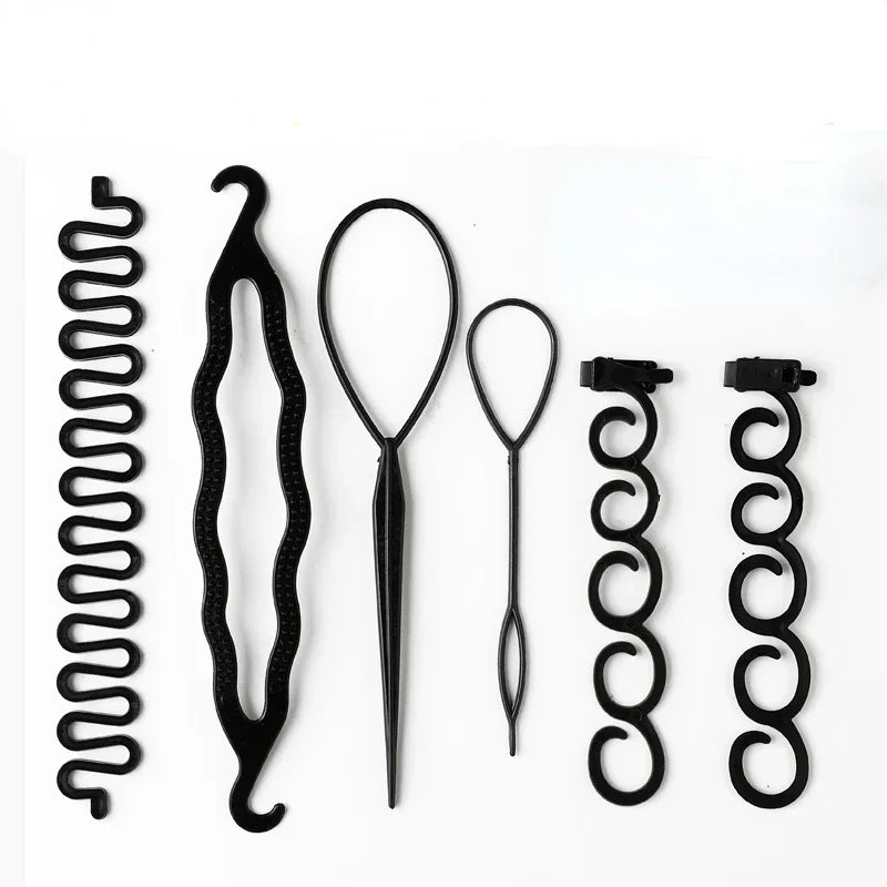 1/2/4pcs Ponytail Hair Styling Tools Easy Use Ponytail Holder Topsy Loop Buns Maker Braids Beauty Accessories Hairdressing Tools