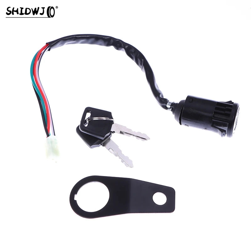 1 Set Universal Motorcycle Start The Ignition Switch Lock Key With Bracket For Most 50cc 70cc 90cc 110cc 150cc Accessories