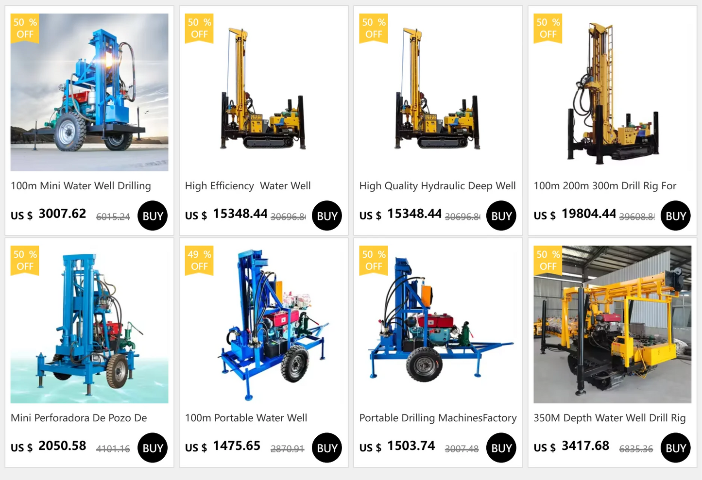 100m 150m Portable Water Well Drilling Rig Machine Small Diesel Water Well Drill Machines Trailer-mounted Factory Direct Sales