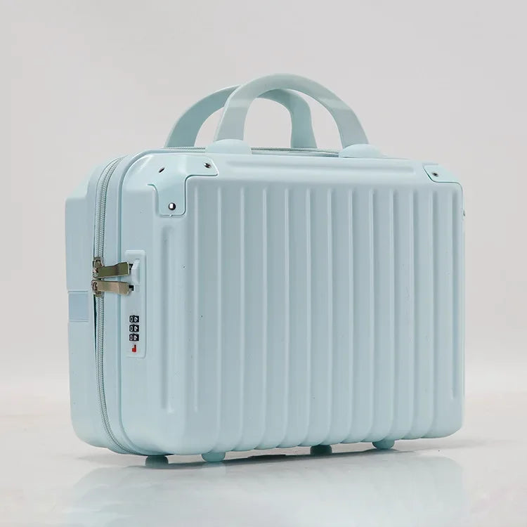 16 Inch Large Capacity Portable Lightweight Luggage Case Female Zipper Lock Cosmetics Storage Bag Small Boarding Mini Suitcase