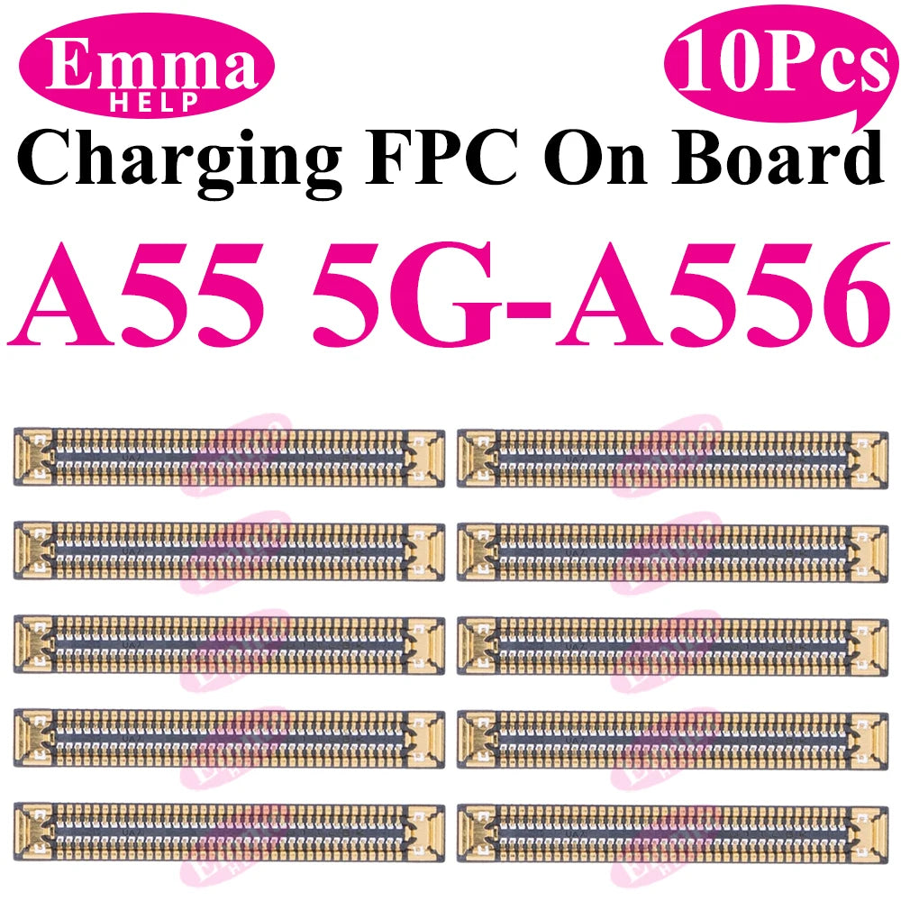 10pcs Charging FPC Connector For Samsung Galaxy A54 A34 A14 A04 A35 A55 A25 A15 A05s A24 USB Charger Port On Board Motherboard