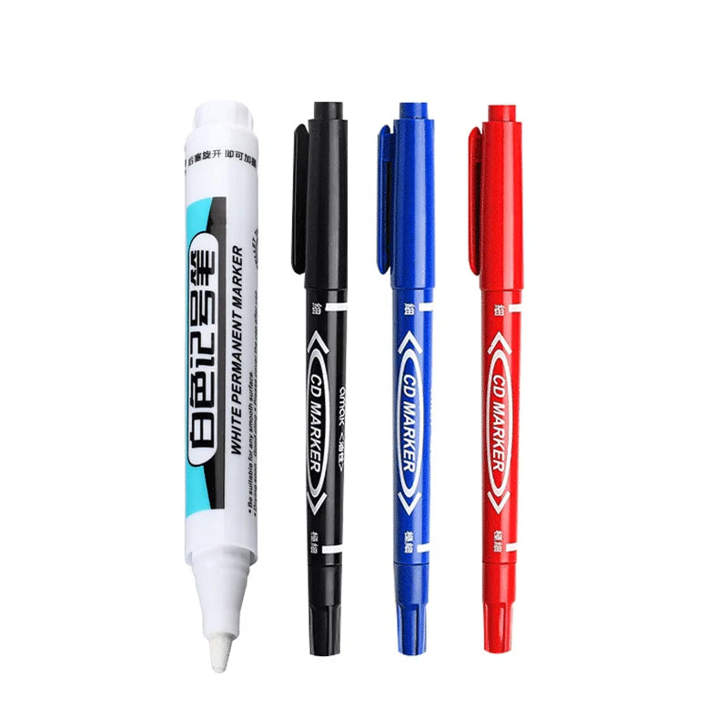 1/4Pcs White Permanent Paint Pen set for Wood Rock Plastic Leather Glass Stone Metal Canvas Ceramic Deep Hole Marker 0.7mm