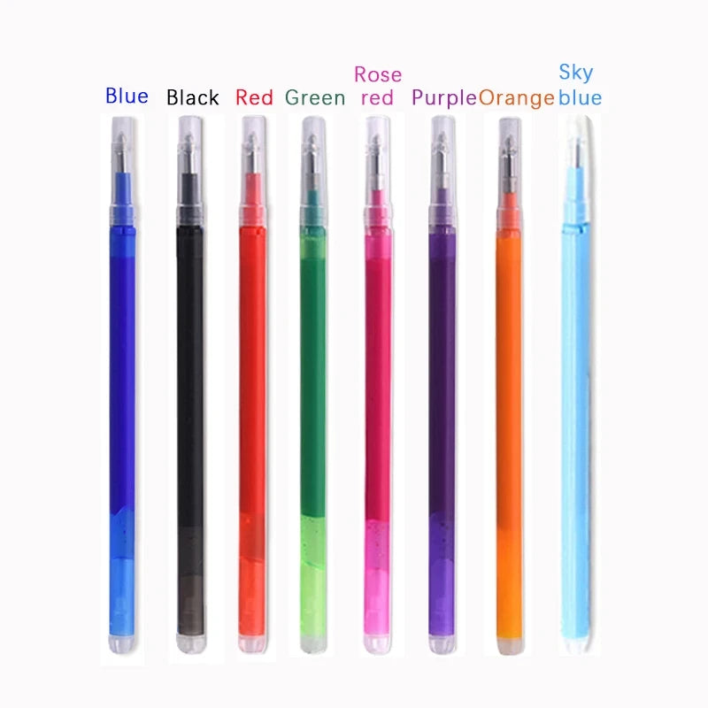 100 Pcs/Set 0.7mm Erasable Pen Refill Rod Magic Erasable Gel Pen for Pilot Frixion 8 Colors Ink Office Stationery Writing