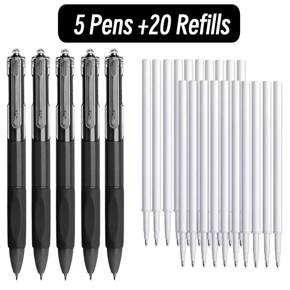 0.5mm ST Pen Tip Black Ink Color Student Ballpoint Pens Ball Point Writing Stationery Fine School Supplies Pencils Office