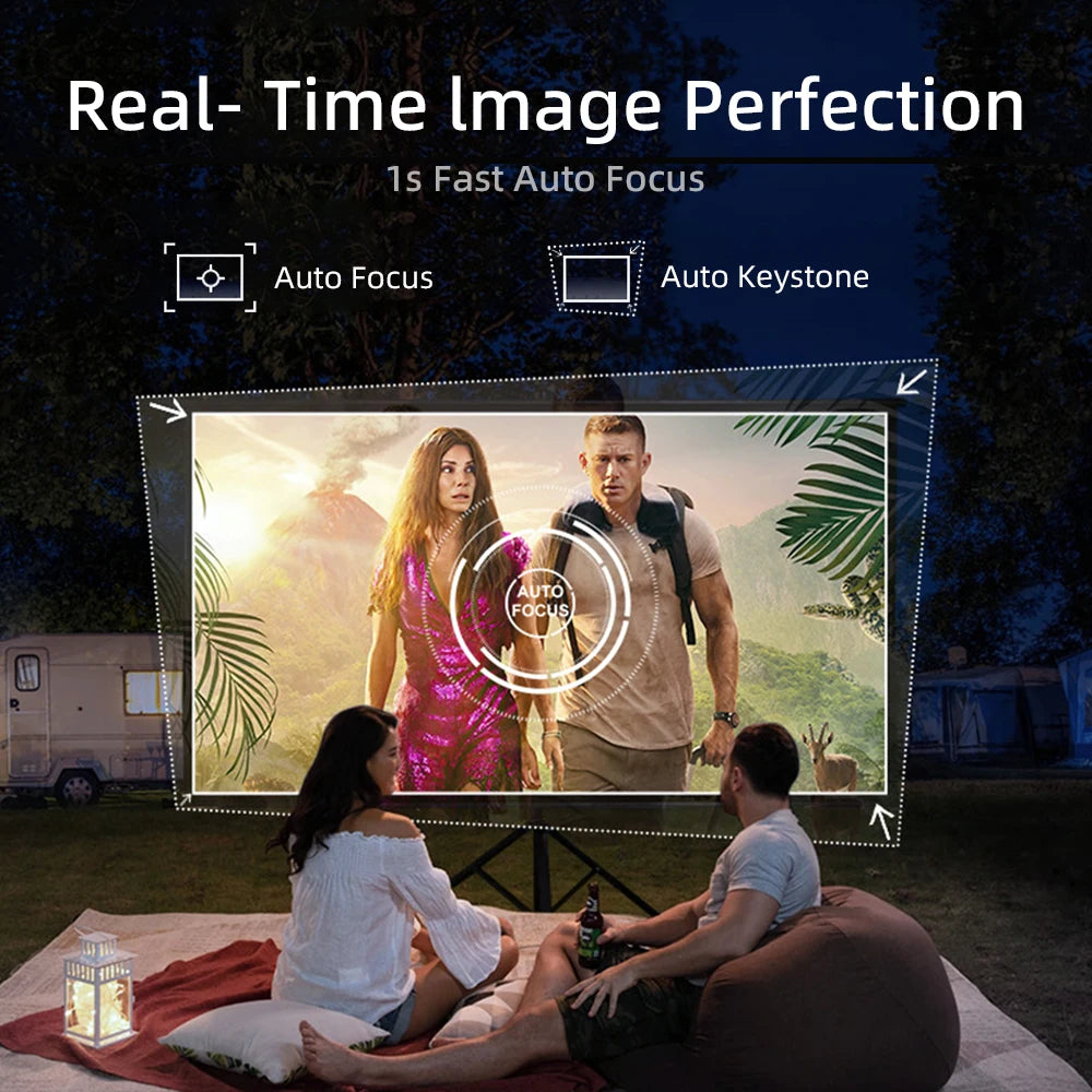 [Google TV/Android 14]4K Projector Full HD 1080P Home Theater Netflix-Licensed Outdoor Movie Smart Auto Focus Beam Projectors