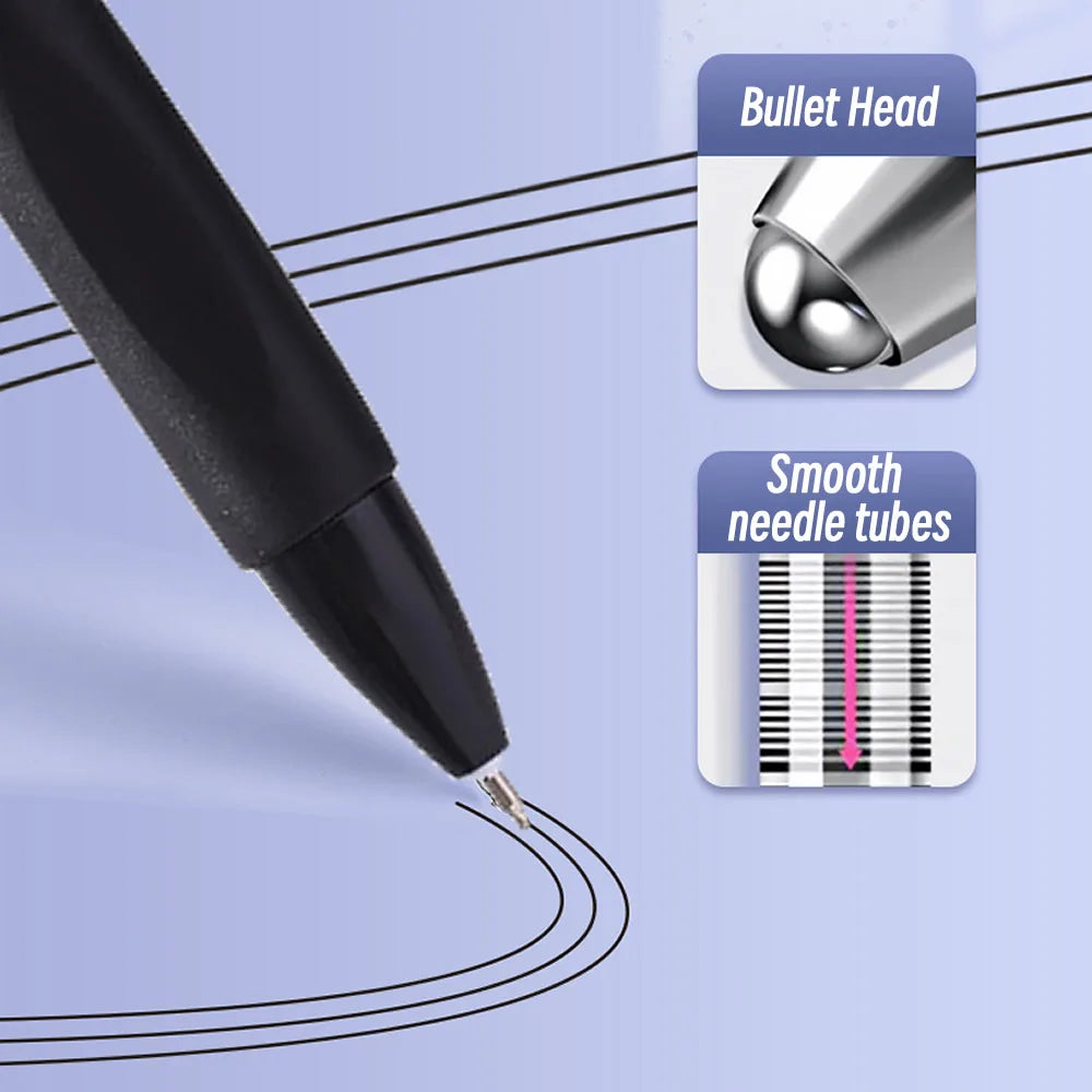 0.5mm ST Pen Tip Black Ink Color Student Ballpoint Pens Ball Point Writing Stationery Fine School Supplies Pencils Office