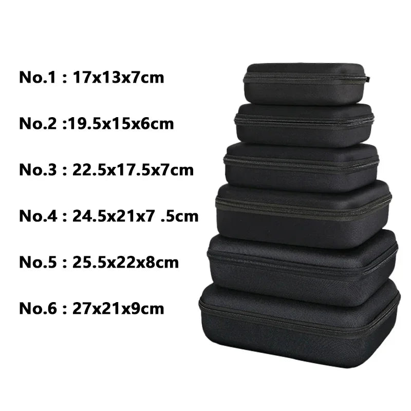 1Pc EVA Storage Box Travel Zipper Small Bag Portable Protective Storage Case Outdoor Tools Bag 6kinds Size Organizer Accessories