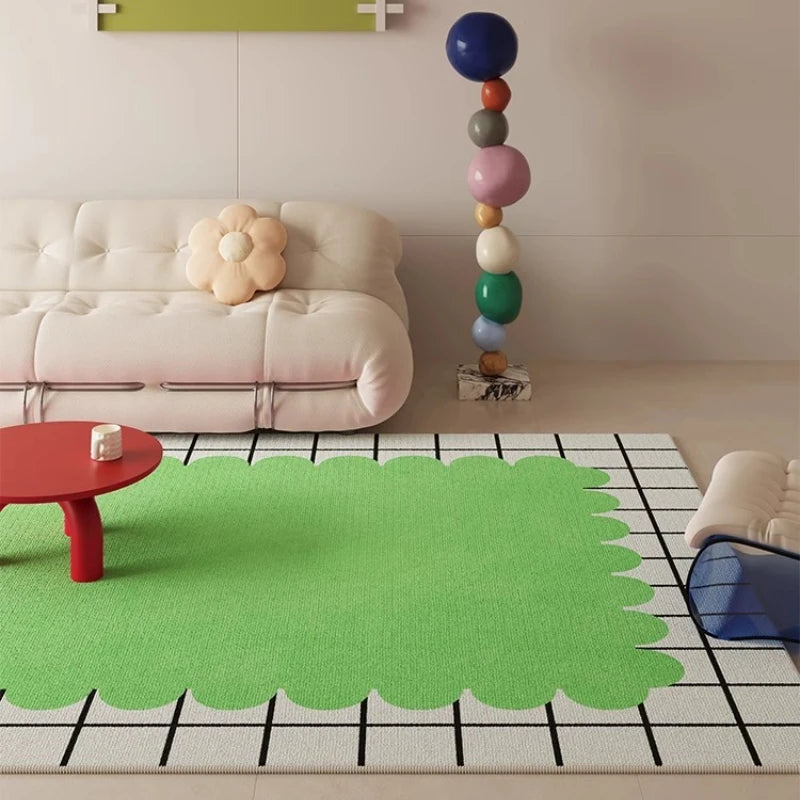 Yellow Living Room Carpet Cream Style Large Area Bedroom Bedside Rug Modern Simple Fashion Decorative Coffee Table Mats Tapis 러그