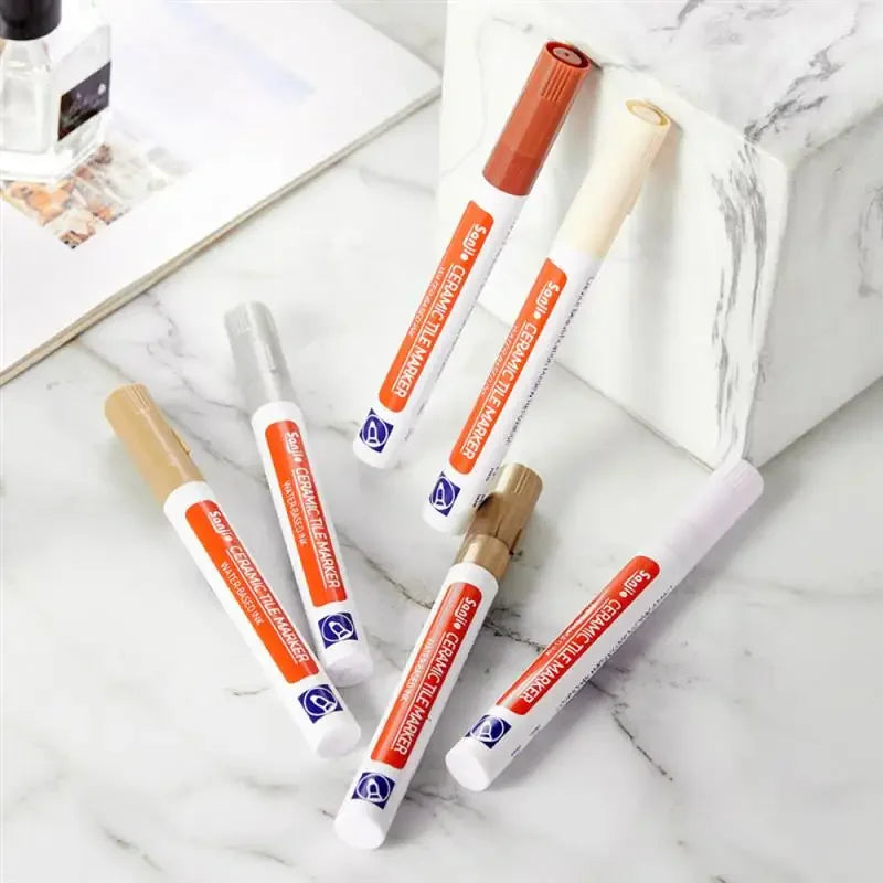 1/3 Pcs Waterproof White Marker Pen Wall Seam Repair Tiles Grout Markers Pens Floor Bathroom Decontamination Paint Brush Tools