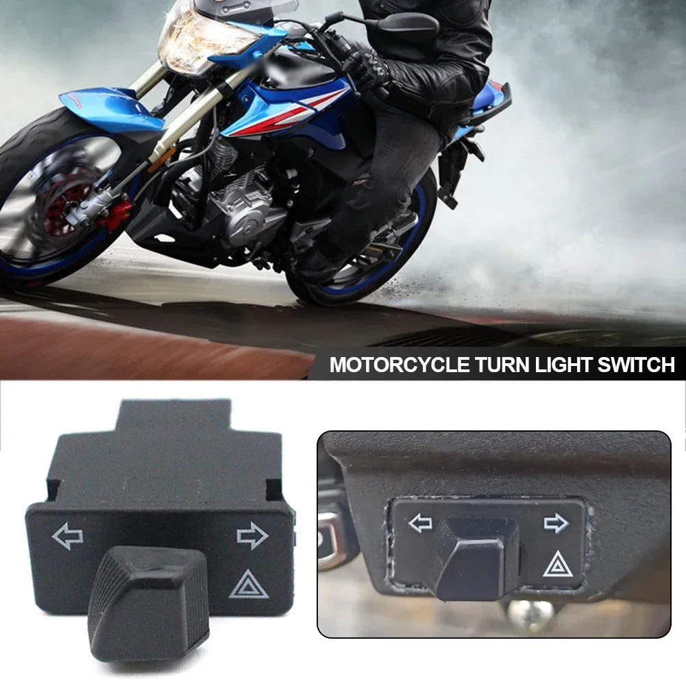 1pc/3cm  Modified Double  Light Turn Signal Starter Single Switch Button For Scooter GY6 Switches 50cc 125cc 150cc Motorcycle