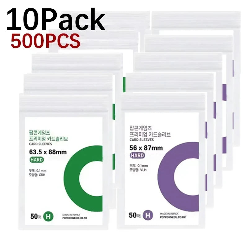 1-500Pcs Korea Card Sleeves HD Transparent Kpop Idol Card Protective Sleeve Photcards Protector Case Box For Popcorn Card Holder
