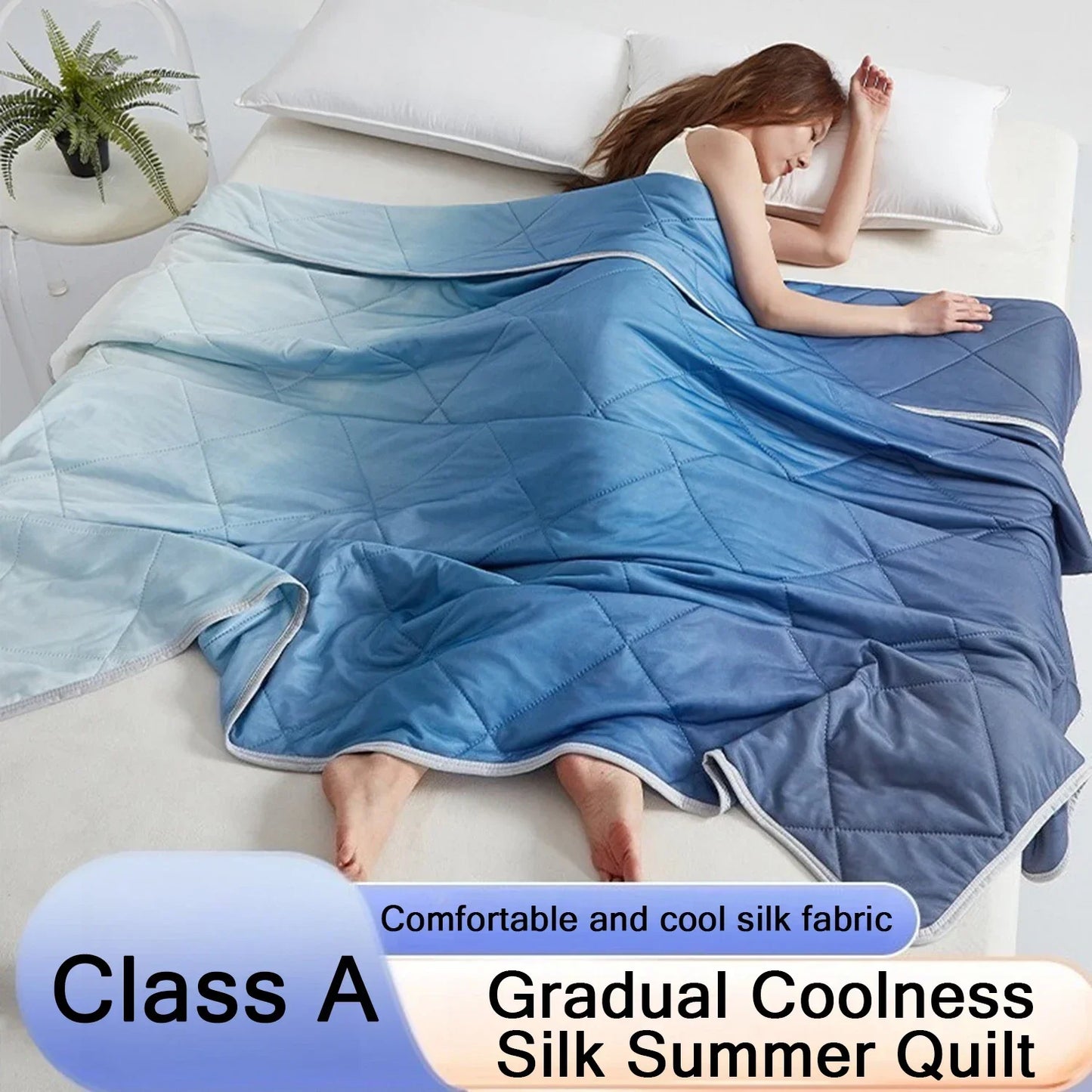 1PC High Quality Pure Color  Cooling Blankets  Lightweight, Breathable Summer Quilt with Double Side Cold Cooling Fabric 여름이불