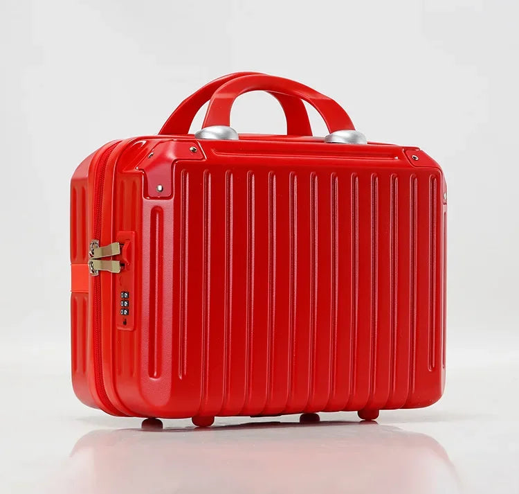 16 Inch Large Capacity Portable Lightweight Luggage Case Female Zipper Lock Cosmetics Storage Bag Small Boarding Mini Suitcase