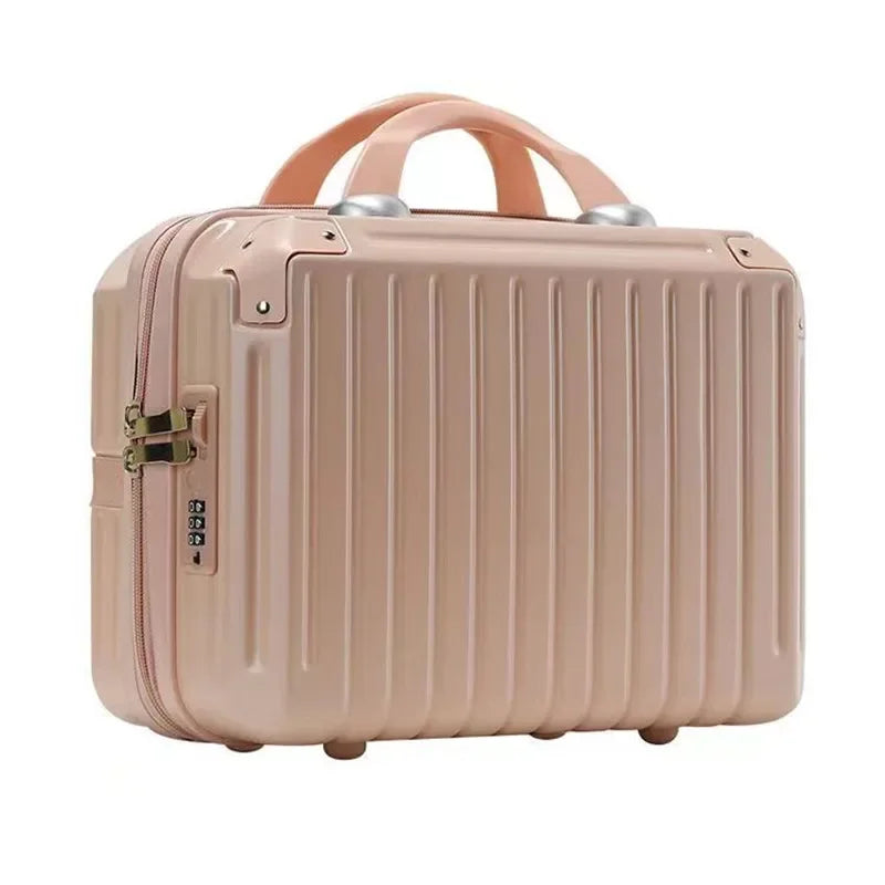 16 Inch Large Capacity Portable Lightweight Luggage Case Female Zipper Lock Cosmetics Storage Bag Small Boarding Mini Suitcase