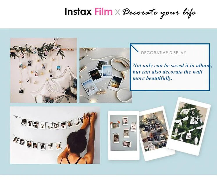 10/20/40/80/200 Sheets Fujifilm instax Mini 11 12  9 7+ 90 3 Inch White Edge Films For Instant Mini Camera 25 50s 90 Photo Paper