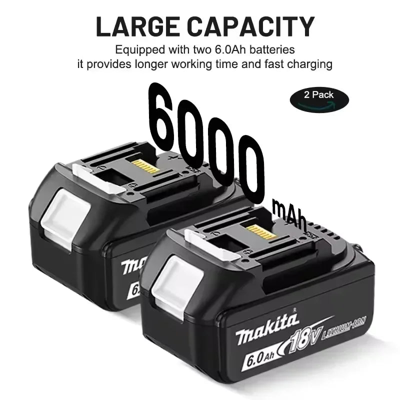 👍🏻Makita 18v Battery With Charger Rechargeable Lithium Ion for DDF487 BL1880 BL1860B LXT400 Power Tool Makita 18 v Battery🔥