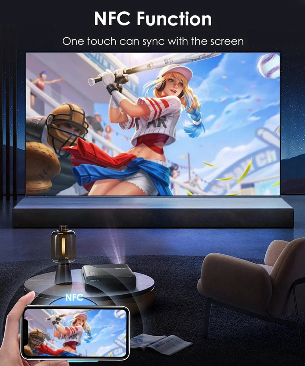 [Google TV/Android 14]4K Projector Full HD 1080P Home Theater Netflix-Licensed Outdoor Movie Smart Auto Focus Beam Projectors