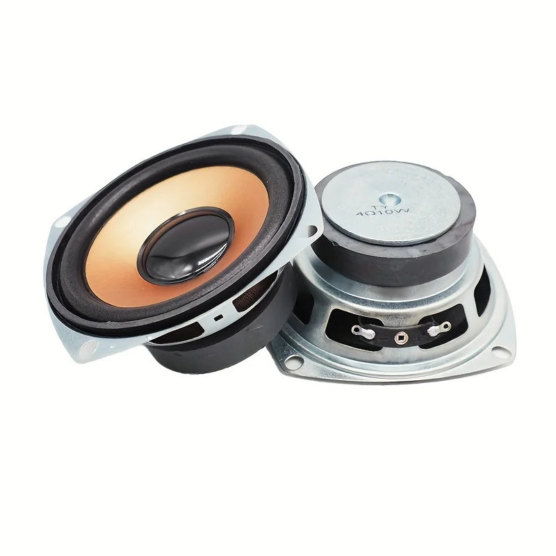 2 Pcs/lot 3 Inch Subwoofer Speaker Square 4 Ohm 10W 50 Core Magnetic Bronze Basin Midrange Woofer DIY Bluetooth Bass Loudspeaker