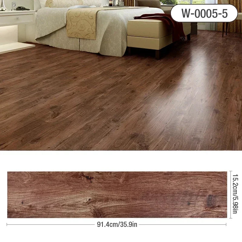 Wood grain floor stickers modern style PVC wall stickers waterproof self-adhesive living room bathroom kitchen home decoration