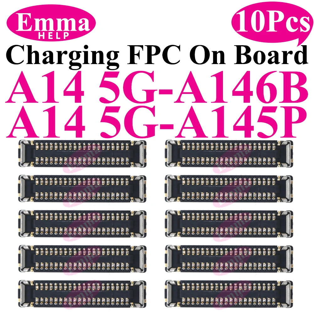 10pcs Charging FPC Connector For Samsung Galaxy A54 A34 A14 A04 A35 A55 A25 A15 A05s A24 USB Charger Port On Board Motherboard