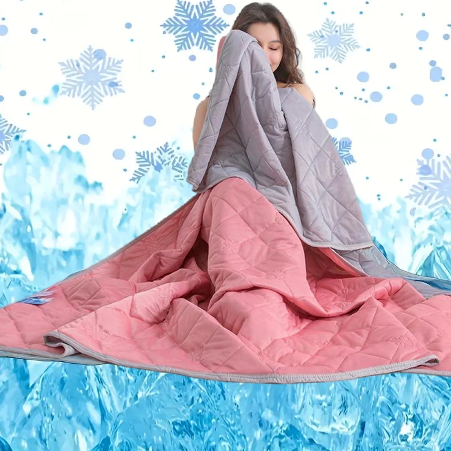 1pc Solid Color High-Quality  Summer Cooling Blanket, Lightweight, Breathable & Skin-Friendly for Hot Sleepers,Bedding 냉감이불/여름이불