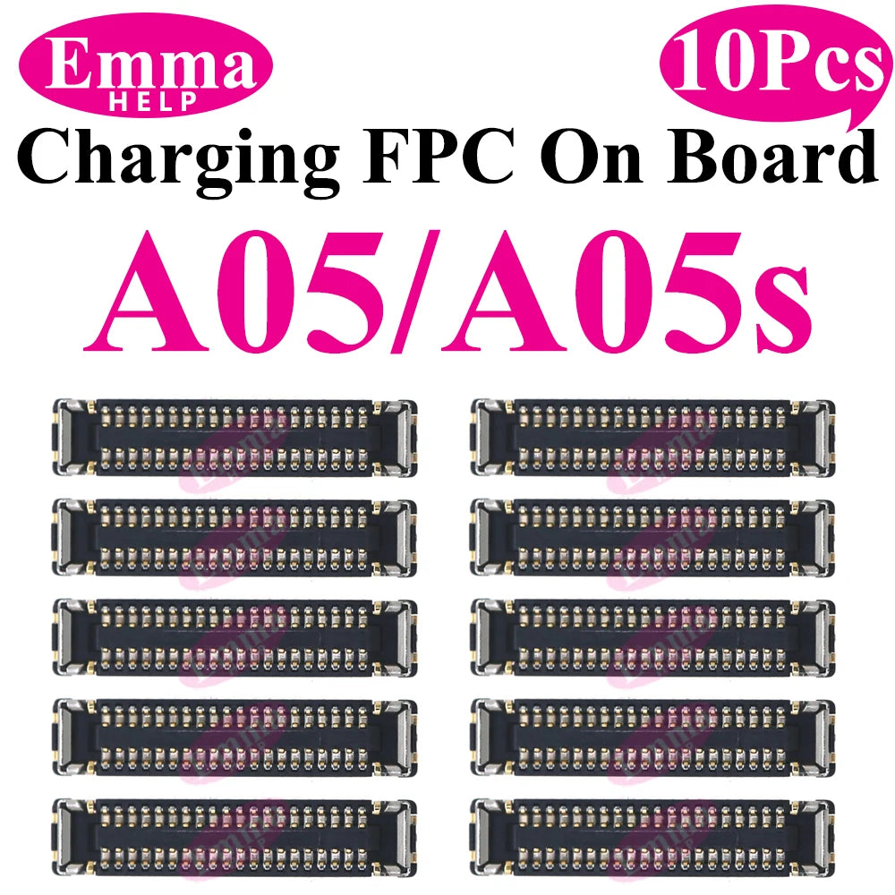 10pcs Charging FPC Connector For Samsung Galaxy A54 A34 A14 A04 A35 A55 A25 A15 A05s A24 USB Charger Port On Board Motherboard