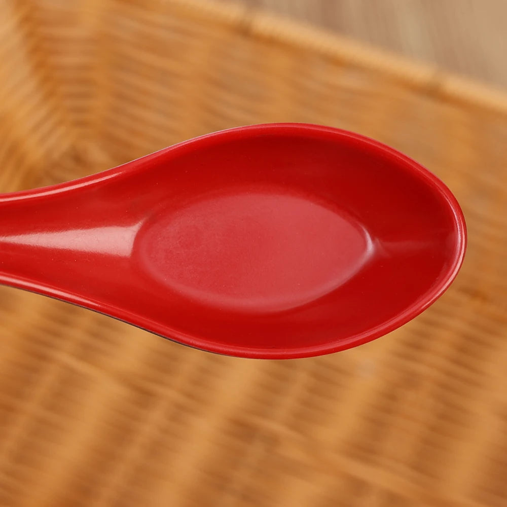 1/5/10pcs Mighty Porcelain Anti-Shock Spoons Japanese Rice Spoon Dumplings Porridge Soup Spoon  Restaurant Bar Kitchen Cutlery