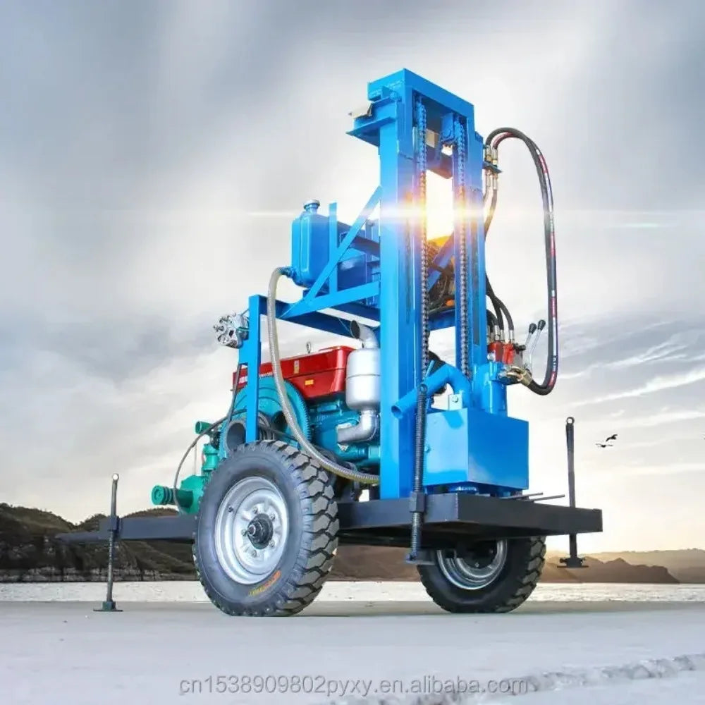100m 150m Portable Water Well Drilling Rig Machine Small Diesel Water Well Drill Machines Trailer-mounted Factory Direct Sales
