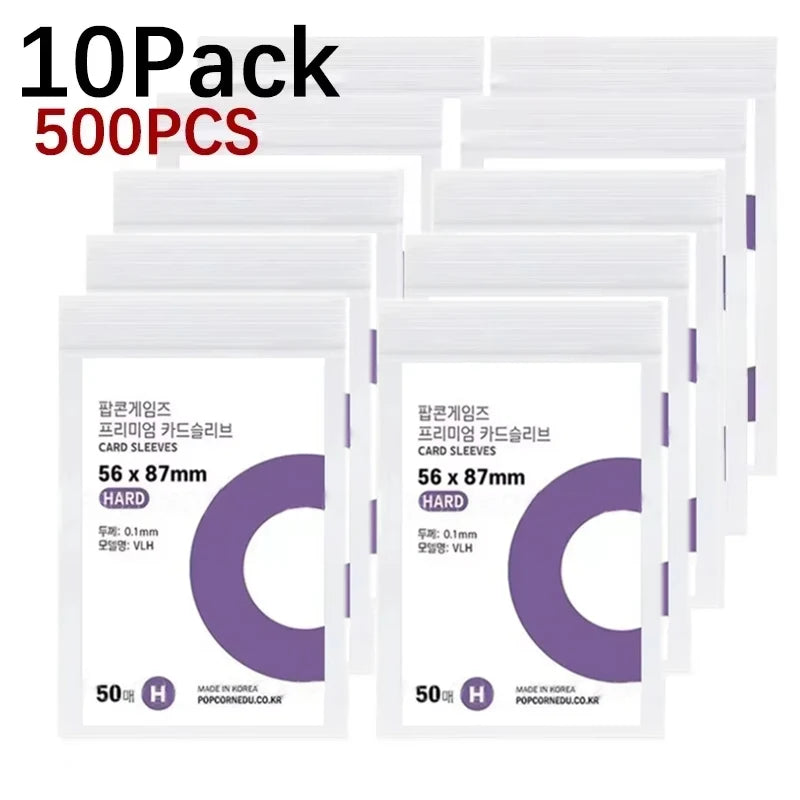 1-500Pcs Korea Card Sleeves HD Transparent Kpop Idol Card Protective Sleeve Photcards Protector Case Box For Popcorn Card Holder