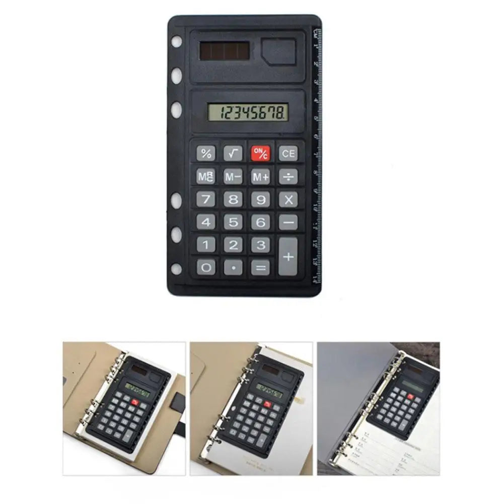 1 Pc Loose Leaf Binder Calculator With Ruler Digits 8 Multifunction Agenda Notebook Calculator Planner Calculator