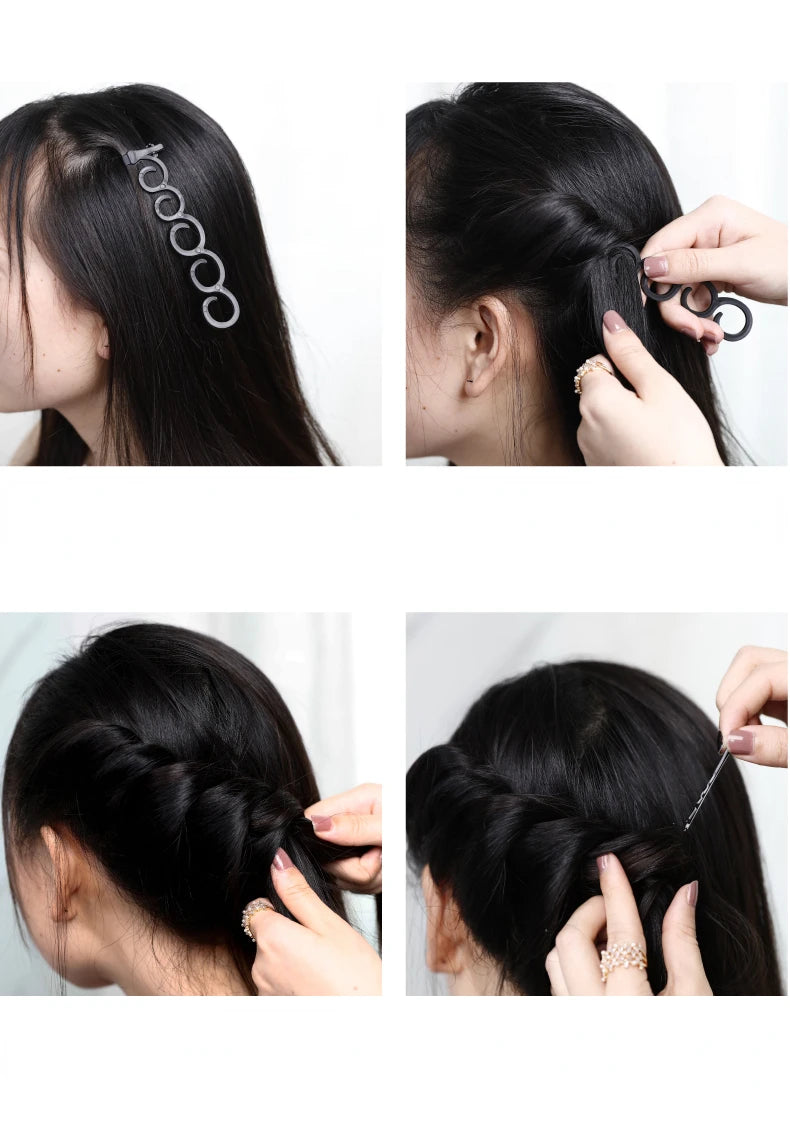 1/2/3/4pcs/set Ponytail Hair Styling Tools Ponytail Holder Topsy Loops Hair Bun Maker Braids Beauty Makeup Hairdressing Braiders