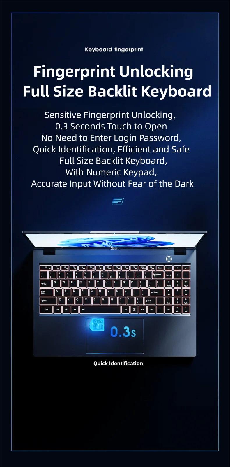 15.6" intel core i9-10980hk gaming laptops portable notebook computer pc 32GB 1TB IPS Backlit Keyboard Fingerprint Recognition
