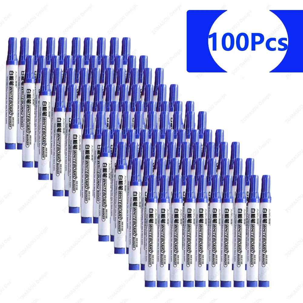 1-100pcs Erasable Whiteboard Marker Pen Blackboard Marker Teaching Chalk for Glass Ceramics Office School Art Marker Stationery