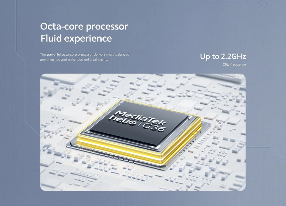 【Russian Version】POCO C61 Cellphone 5000mAh Battery MediaTek Helio G36 8MP Al dual camera 6.71" DotDrop display