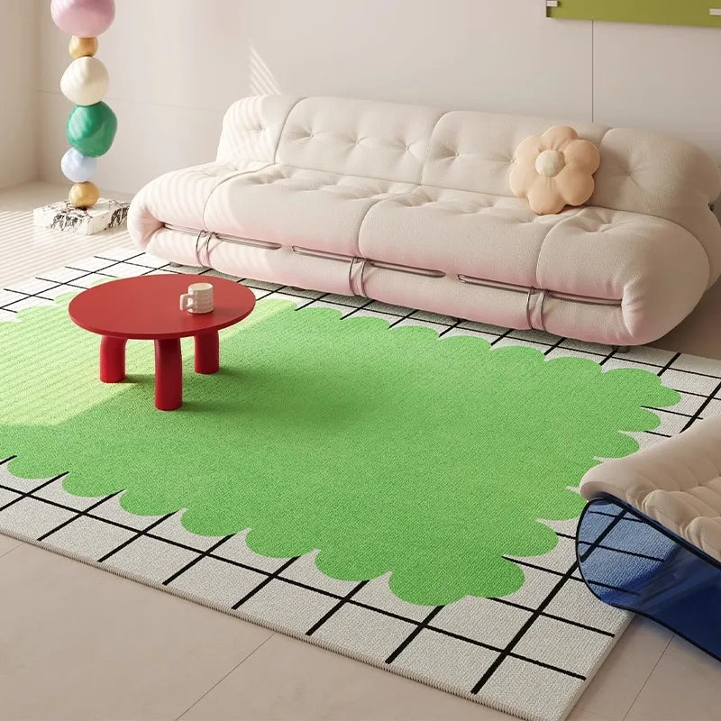 Yellow Living Room Carpet Cream Style Large Area Bedroom Bedside Rug Modern Simple Fashion Decorative Coffee Table Mats Tapis 러그