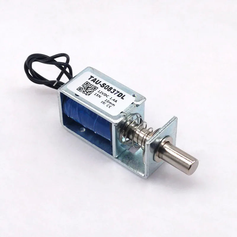 1PCS TAU-S0837DL DC 6V 12V 24V Electric Locks electromagnet stroke 10mm Magnetic Lock for the Cabinet door lock