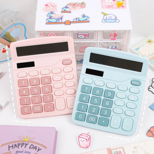 1Pcs Solar Scientific Calculator Desktop Financial Office Computer Calculators Large Display Office Calculators Cute Calculator