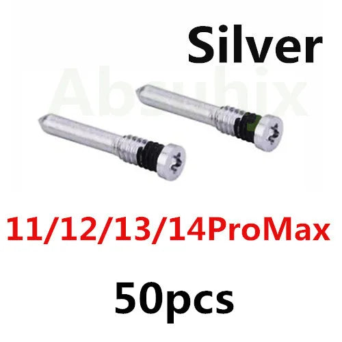 100pcs Back Cover Screw for iPhone X XS  11 12 13 Pro Max 5S 6 6S 7 8 Plus Bottom Dock Connector Five Star Pentalobe Screws