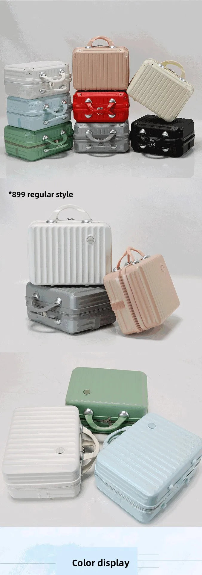 16 Inch Large Capacity Portable Lightweight Luggage Case Female Zipper Lock Cosmetics Storage Bag Small Boarding Mini Suitcase