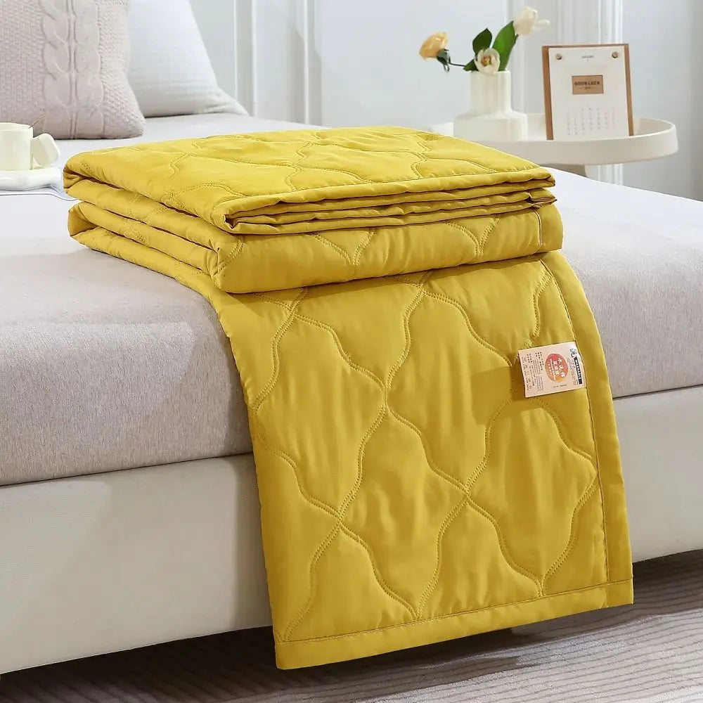 1PC Cooling Blanket Skin-Friendly Breathable Blanket Double Sided Cooler Quilt Comfortable Solid Color Quilt Home Textile