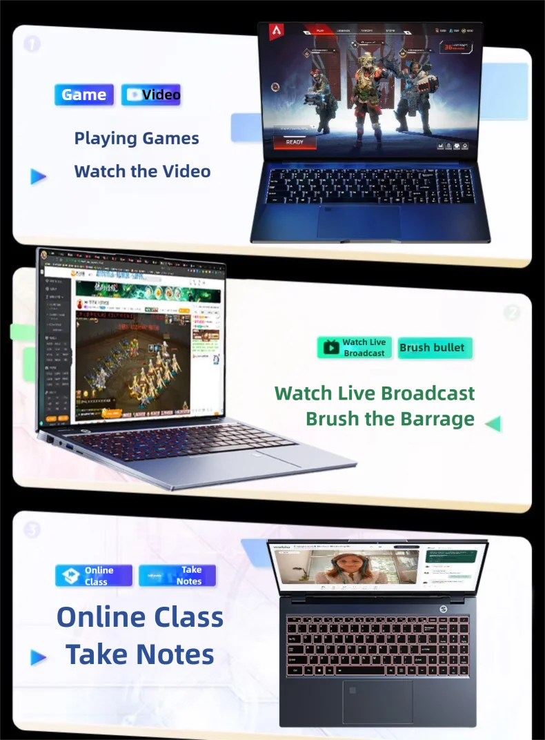 15.6" intel core i9-10980hk gaming laptops portable notebook computer pc 32GB 1TB IPS Backlit Keyboard Fingerprint Recognition