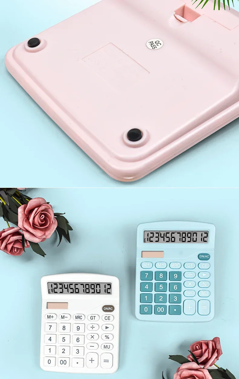 1Pcs Solar Scientific Calculator Desktop Financial Office Computer Calculators Large Display Office Calculators Cute Calculator