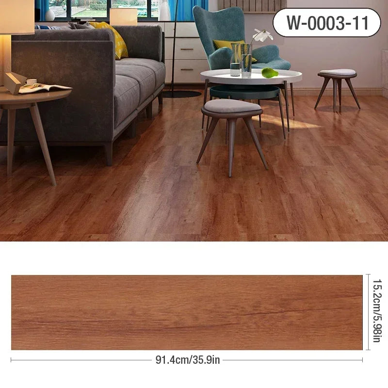 Wood grain floor stickers modern style PVC wall stickers waterproof self-adhesive living room bathroom kitchen home decoration
