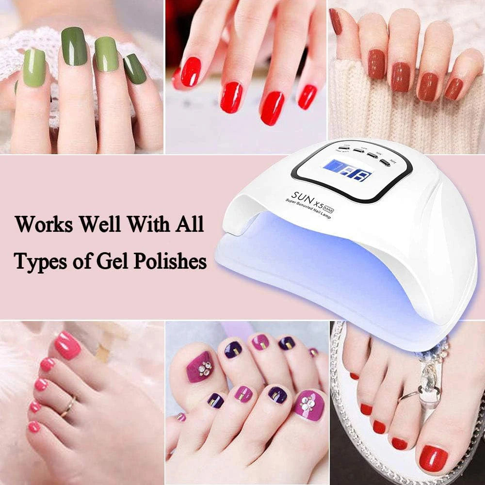 X5 MAX UV LED Nail Lamp - Professional Nail Dryer for Gel Nail Lamp Fast Curing at Home