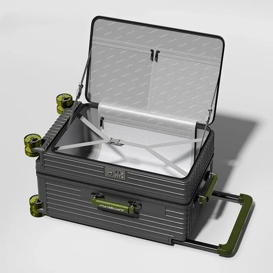 20 24 28 Inch Side Opening Expandable Luggage Rolling Carry on Trolley Suitcase on Wheels